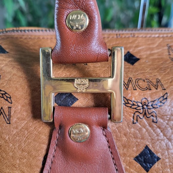 MCM Dark Tan Boston Bag - Picture 3 of 16